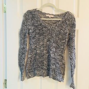 LOFT | Black and White Knit Sweater